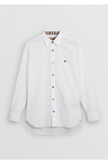 پیراهن سفید مردانه با شوالیه بربری-4