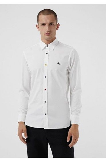 پیراهن سفید مردانه با شوالیه بربری-1