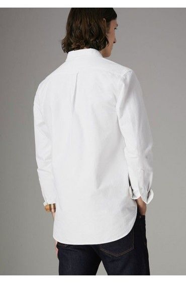 پیراهن سفید ساده اکسفورد بربری-3
