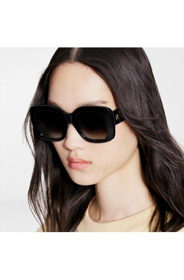 عینک آفتابی زنانه فریم مربعی مشکی لویی ویتون-3