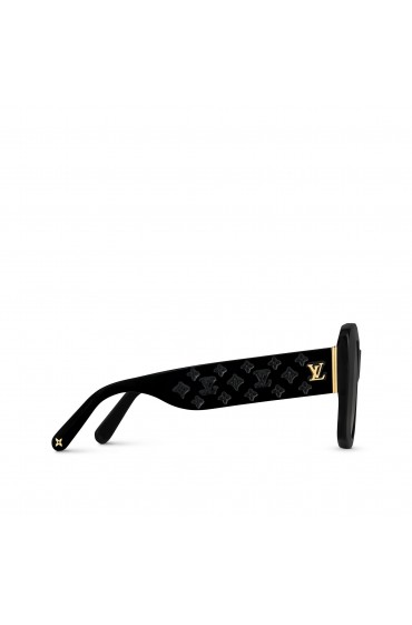 عینک آفتابی زنانه فریم مربعی مشکی لویی ویتون-4