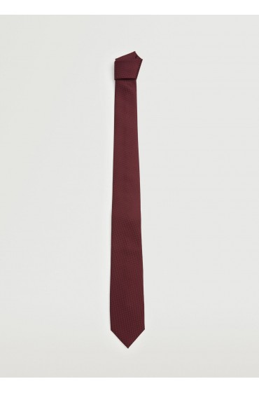 کراوات طرح دار مردانه رنگ شرابی منگو-1