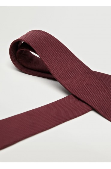 کراوات طرح دار مردانه رنگ شرابی منگو-2