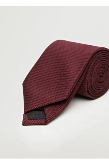 کراوات طرح دار مردانه رنگ شرابی منگو-3