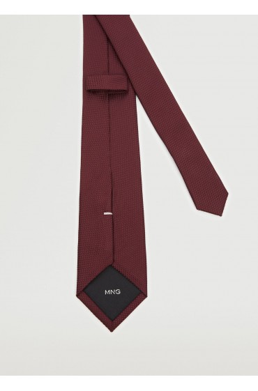 کراوات طرح دار مردانه رنگ شرابی منگو-4