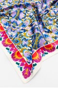 روسری ساتن چاپ شده زنانه رنگ بنفش زارا-5