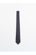 کراوات نخی ابریشمی بافت مردانه آبی ماسیمودوتی