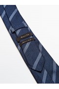 کراوات ابریشمی راه راه مردانه آبی ماسیمودوتی