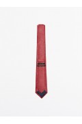 کراوات ابریشمی ساده مردانه زرشکی ماسیمودوتی-3
