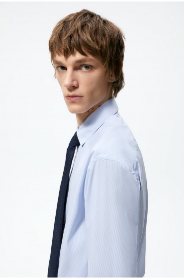 کراوات بیسیک مردانه آبی سرمه ای زارا-1