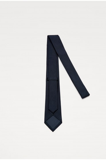 کراوات بیسیک مردانه آبی سرمه ای زارا-4
