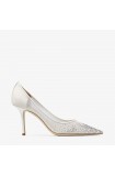 کفش پاشنه بلند عروس نگین دار مدل لاو 85 زنانه جیمی چو