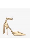 کفش پاشنه بلند بندی طلایی مدل اریس 100 زنانه جیمی چو