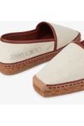 کفش تخت حصیری مدل دورو سفید زنانه جیمی چو