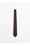 کراوات جناغی نخی و ابریشمی مردانه قهوه ای ماسیمودوتی