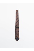 کراوات ابریشمی راه راه مردانه شسته ماسیمودوتی-3