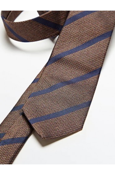 کراوات ابریشمی راه راه مردانه شسته ماسیمودوتی-4
