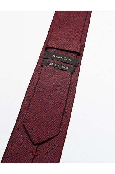 کراوات خال خالی ابریشمی مردانه مارون ماسیمودوتی