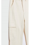شلوار پارچه ای جیبدار فیت زنانه رنگ بژ استرادیوریوس-6