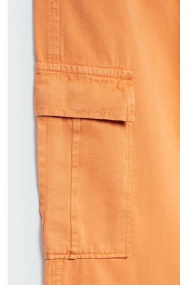 شلوار پارچه ای جیبدار فیت زنانه نارنجی استرادیوریوس