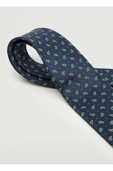 کراوات طرح پیزلی مردانه سبز تیره منگو