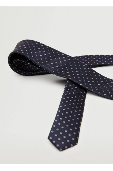 کراوات الگوی هندسی مردانه رنگ شرابی منگو-1