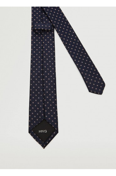 کراوات الگوی هندسی مردانه رنگ شرابی منگو-4