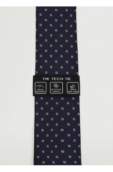 کراوات الگوی هندسی مردانه رنگ شرابی منگو-5