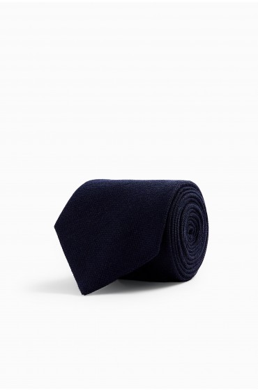 کراوات بافت مردانه آبی سرمه ای زارا-2