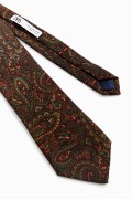 کراوات چاپی PAISLEY مردانه قهوه ای زارا-4