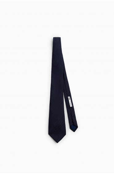کراوات بافت مردانه آبی سرمه ای زارا-1