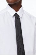 کراوات ساتن طرح دار مردانه الگوی مشکی/زبرا اچ اند ام