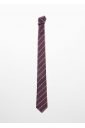 کراوات راه راه مردانه رنگ شرابی منگو