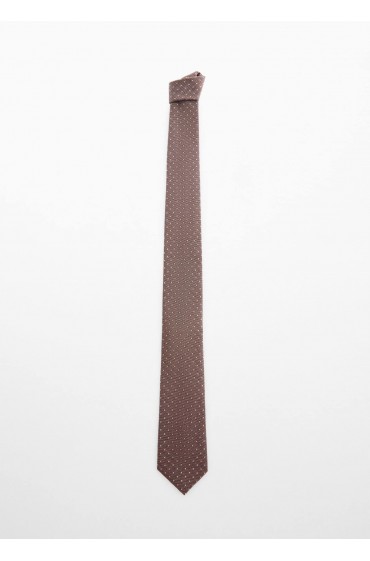 کراوات خال خالی مردانه قهوه ای منگو