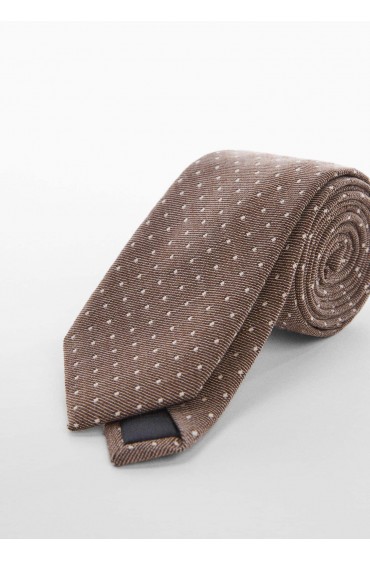 کراوات خال خالی مردانه قهوه ای منگو