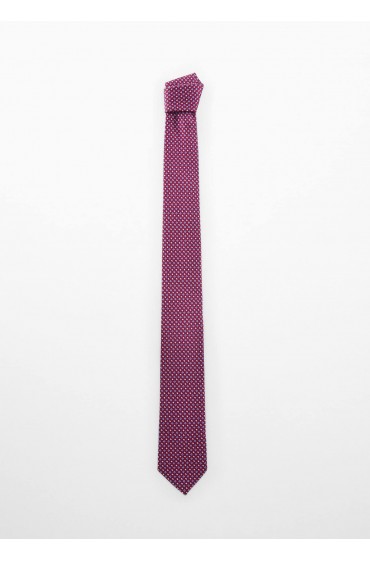 کراوات طرح دار مردانه رنگ شرابی منگو