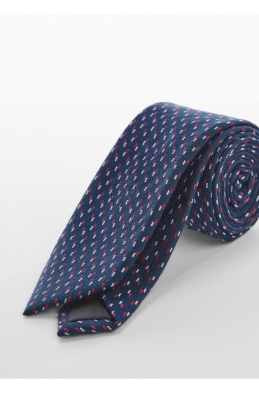 کراوات طرح دار مردانه آبی سرمه ای منگو