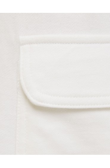 شلوار پارچه ای شیک با جیب زنانه سفید برشکا