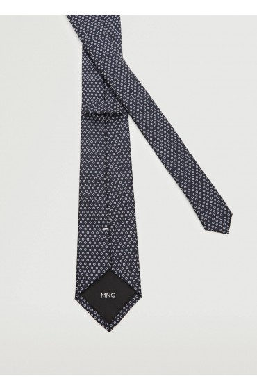 کراوات الگوی هندسی مردانه آبی سرمه ای منگو