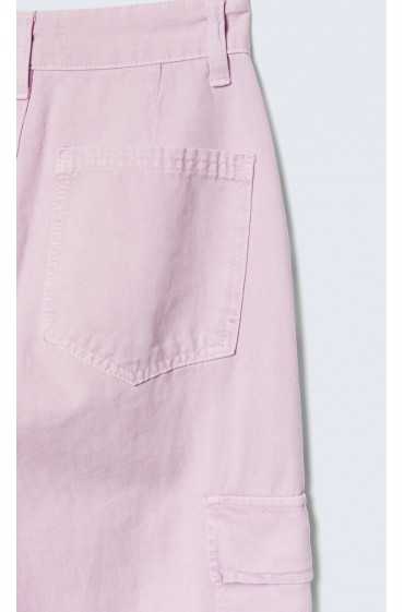 شلوار پارچه ای جیبدار فیت زنانه صورتی آدامسی استرادیوریوس