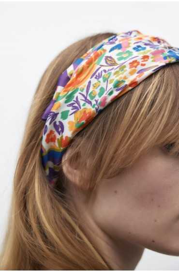 روسری ساتن چاپ شده زنانه چند رنگ زارا