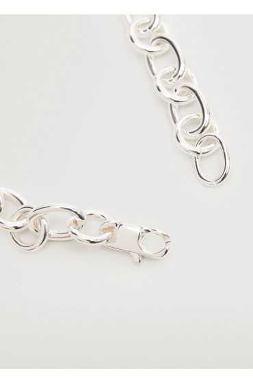 گردنبند زنجیر مهره دار زنانه رنگ نقره ای ای منگو