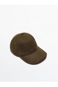 کلاه ترکیبی پشمی ساده زنانه خاکی ماسیمودوتی