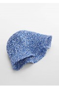 کلاه فیبر کنفی دو رنگ زنانه آبی منگو