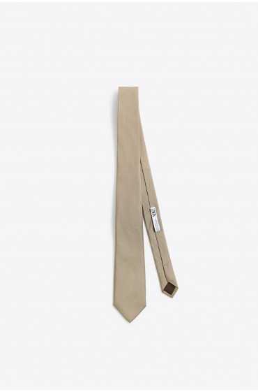 کراوات 100% بافت ابریشم مردانه رنگ بژ  زارا