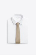 کراوات 100% بافت ابریشم مردانه رنگ بژ  زارا