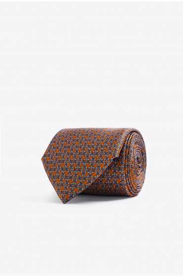 کراوات ژاکارد 100% ابریشم مردانه نارنجی  زارا