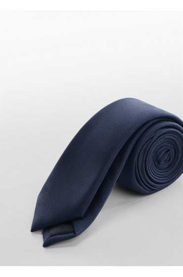 کراوات اسلیم فیت مردانه آبی سرمه ای منگو