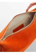 کیف مسافرتی چرمی فلزی زنانه نارنجی منگو