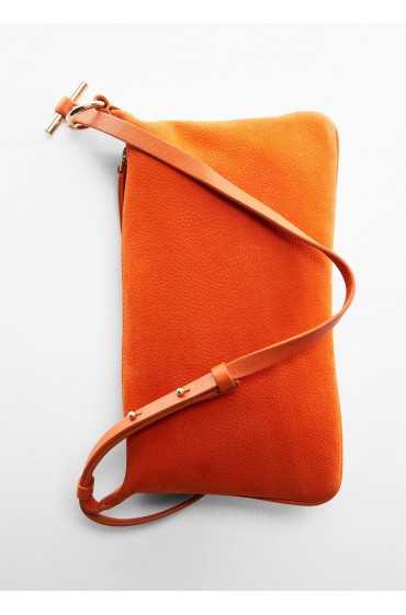 کیف مسافرتی چرمی فلزی زنانه نارنجی منگو